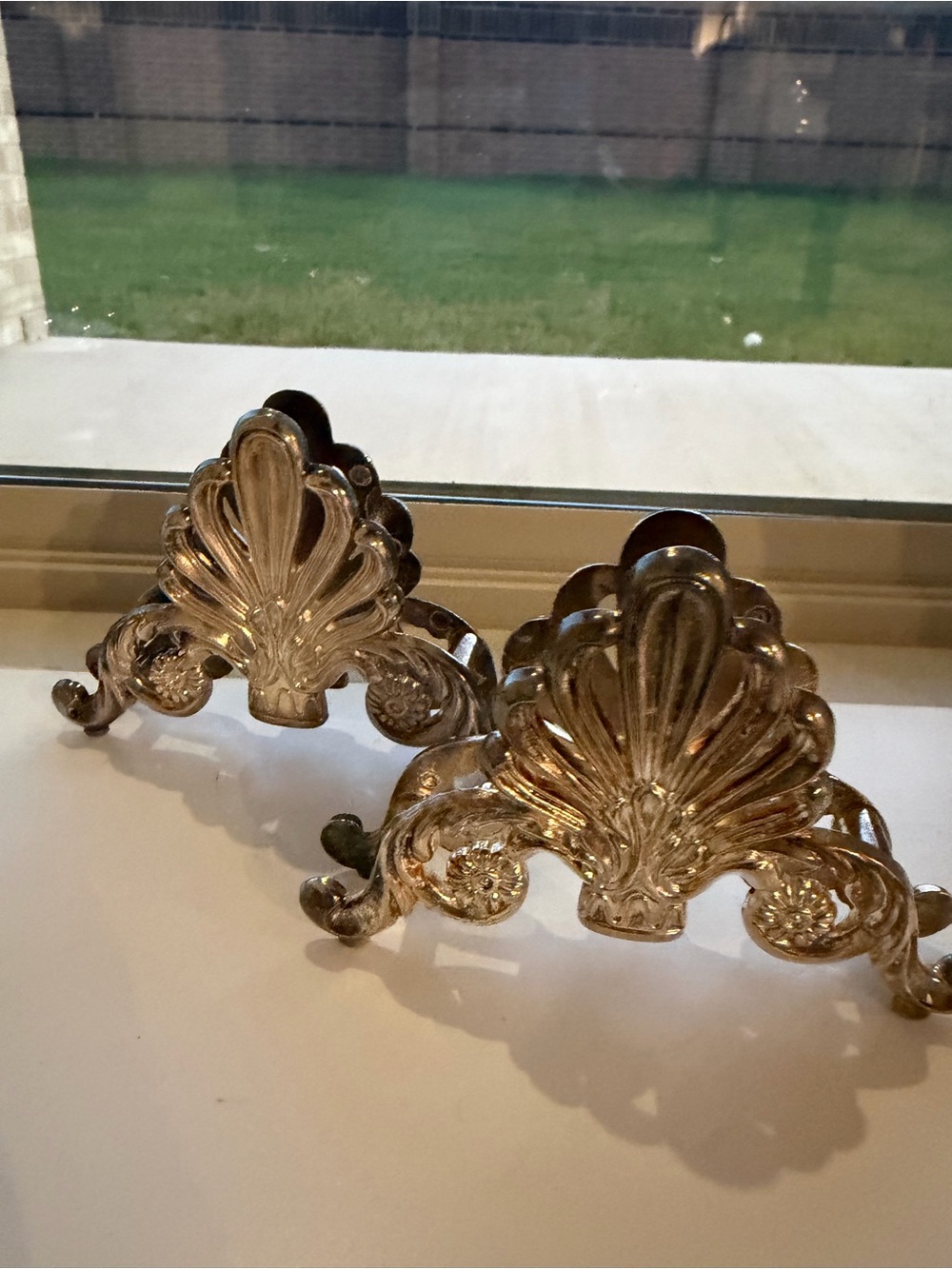 Ornate Silver Silver plate knife holders set of 2 - Decorative Home